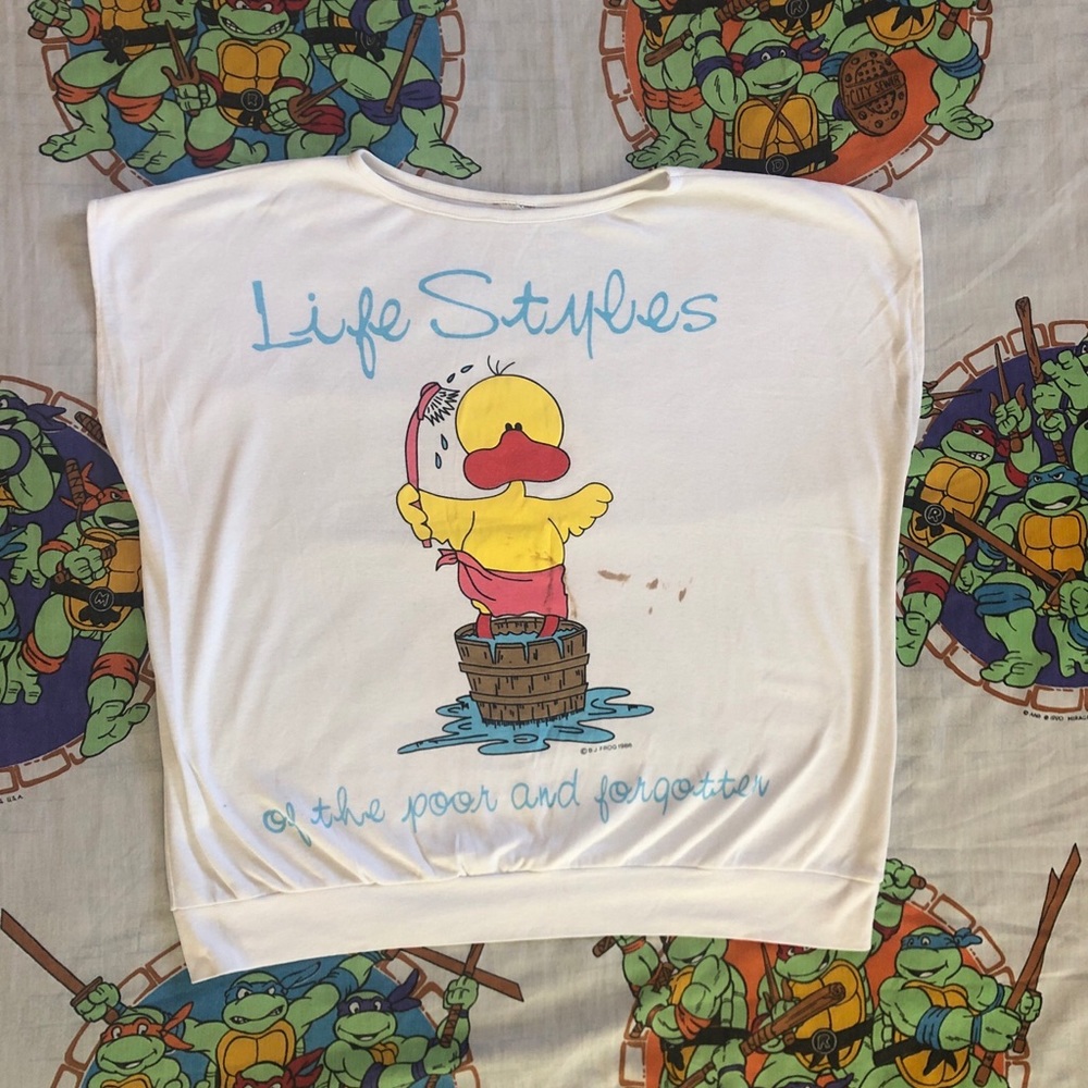 Vintage 1988 Life Styles Of The Poor & Forgotten Shirt Mens XL BJ Frog